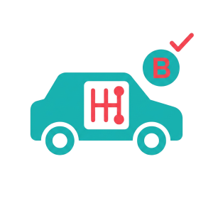 Picto Permis B manuel avec code